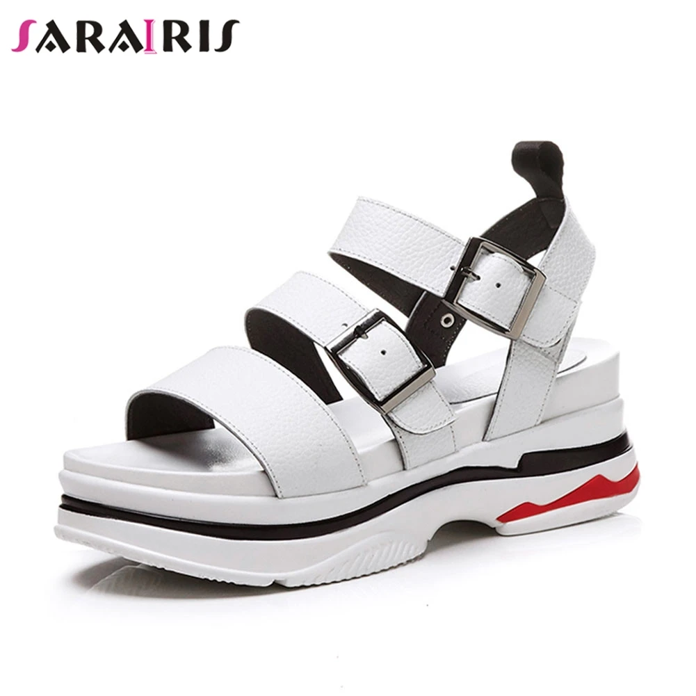 SARAIRIS New INS Hot 33-41 Summer Sandals 2019 Genuine Leather Buckle Ladies High Heels Shoes Woman Casual Party Sandals
SARAIRIS New INS Hot 33-41 Summer Sandals 2019 Genuine Leather Buckle Ladies High Heels Shoes Woman Casual Party Sandals