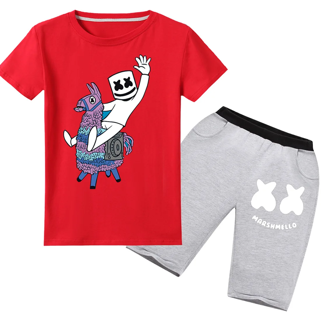 Fornite Marshmello Dj Mask Kid Sets Fortnight 100%Cartoon T-Shirts Suit Boys and Girl Hip Hop Baby TShirt+pants Set clothes
Fornite Marshmello Dj Mask Kid Sets Fortnight 100%Cartoon T-Shirts Suit Boys and Girl Hip Hop Baby TShirt+pants Set clothes