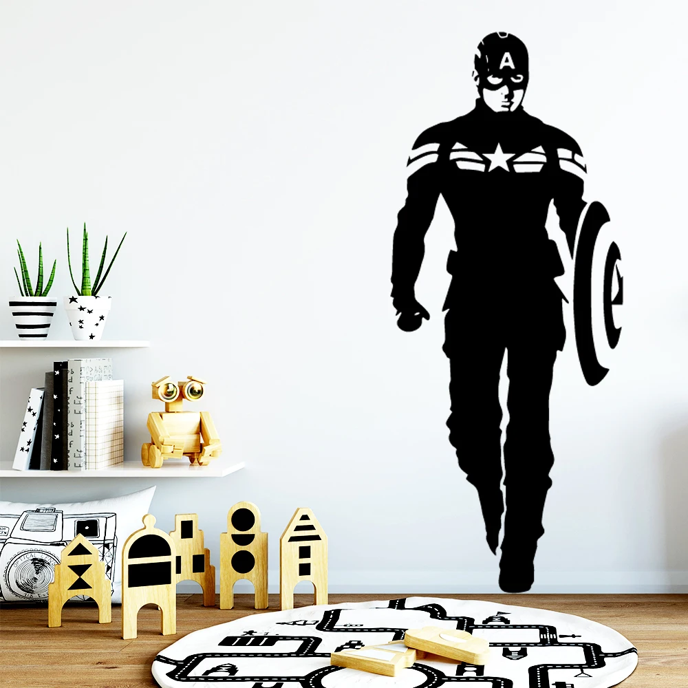 Cartoon Style Captain Amercia Self Adhesive Vinyl Wall Art Decal For Children's Room Creative Stickers Living Room Wallpaper
Cartoon Style Captain Amercia Self Adhesive Vinyl Wall Art Decal For Children's Room Creative Stickers Living Room Wallpaper