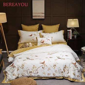 European Bedding Sets Cotton Satin Embroidery Duvet Covet Set 4/6/7pcs Luxury 60S Bed Sheet Blue Queen King Size Double Bedding
European Bedding Sets Cotton Satin Embroidery Duvet Covet Set 4/6/7pcs Luxury 60S Bed Sheet Blue Queen King Size Double Bedding