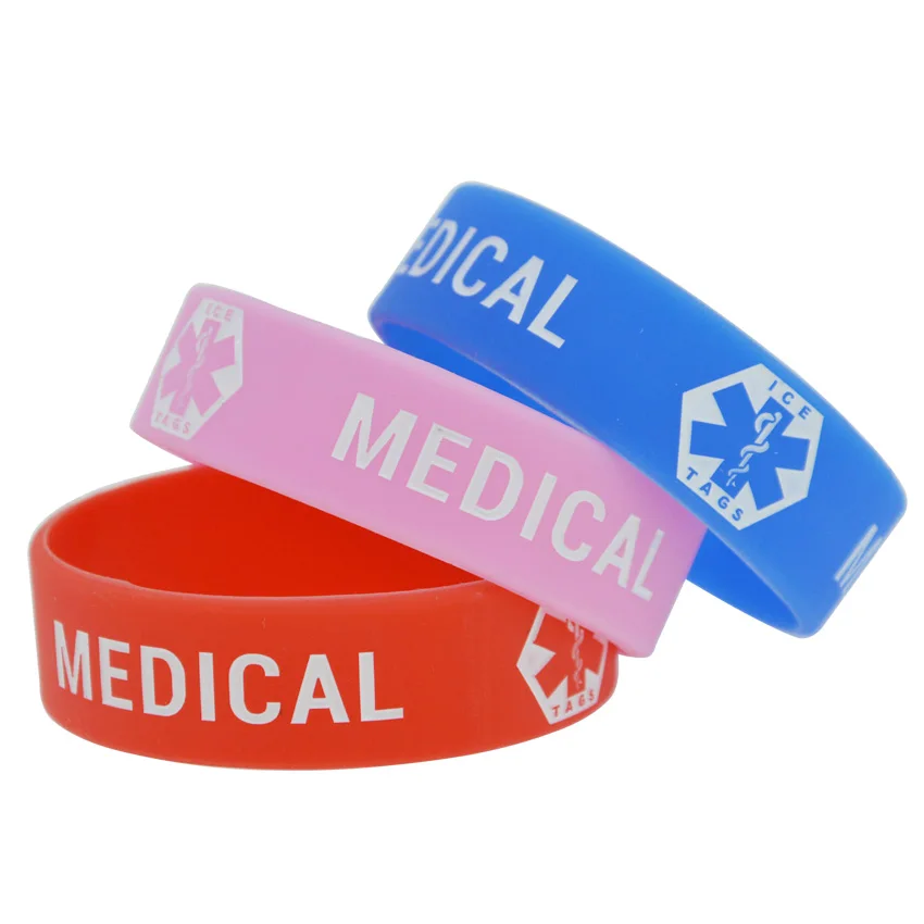 25PCS/Lot ICE Medical Silicone Wristband, A Great Message to Carry In Case Emergency
25PCS/Lot ICE Medical Silicone Wristband, A Great Message to Carry In Case Emergency