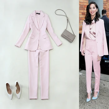 Suit female suit small feet trousers two sets 2019 spring new pink Slim temperament wild solid color casual women's clothes set
Suit female suit small feet trousers two sets 2019 spring new pink Slim temperament wild solid color casual women's clothes set