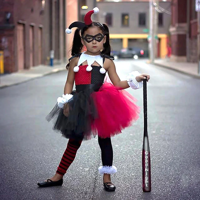 Cosplay Suicide Squad Harley Quinn Dress Clown Girl Sorcerer Tutu Headdress Uniform Child Girl Kids Halloween Christmas Dresses
Cosplay Suicide Squad Harley Quinn Dress Clown Girl Sorcerer Tutu Headdress Uniform Child Girl Kids Halloween Christmas Dresses