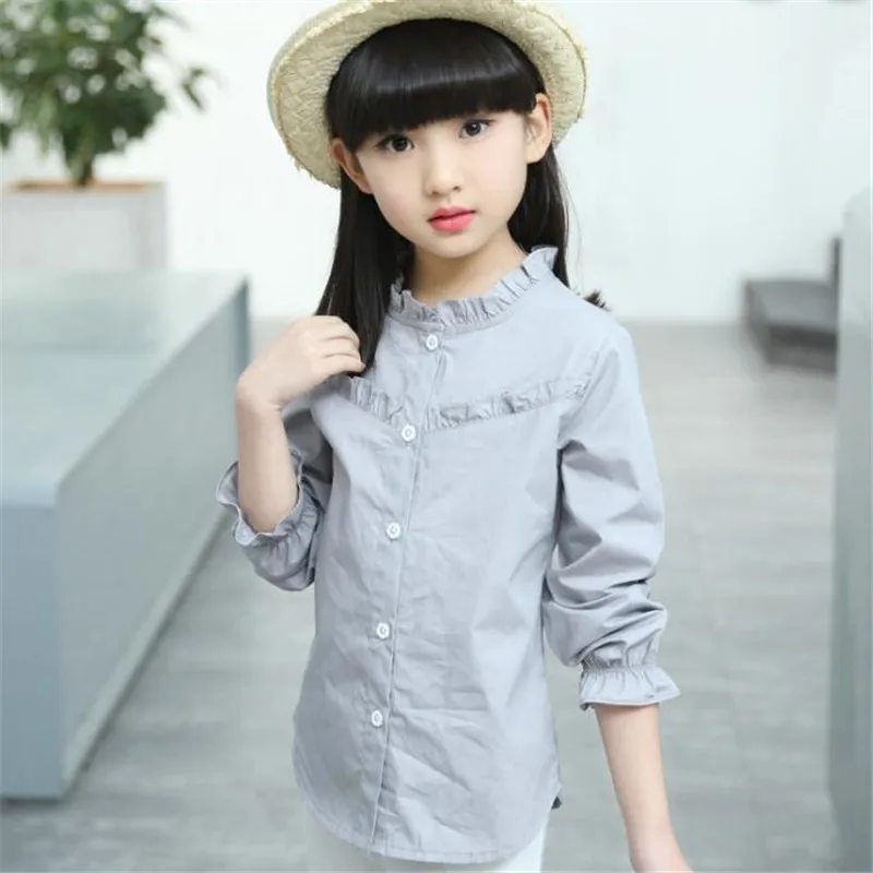 Kids White Blouses Long Sleeve Flower Collar Shirts For Girls Children Tops Cotton Casual Teenage Clothes 4 -14 Years AA2462
Kids White Blouses Long Sleeve Flower Collar Shirts For Girls Children Tops Cotton Casual Teenage Clothes 4 -14 Years AA2462