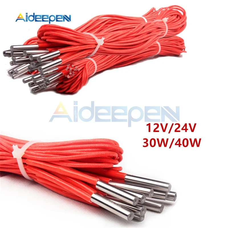 12V 24V 30W 40W Ceramic Cartridge Heater 6mm*20mm For Extruder 3D Printers Parts Heating Tube Heat 1M Length Extrusion Part
12V 24V 30W 40W Ceramic Cartridge Heater 6mm*20mm For Extruder 3D Printers Parts Heating Tube Heat 1M Length Extrusion Part