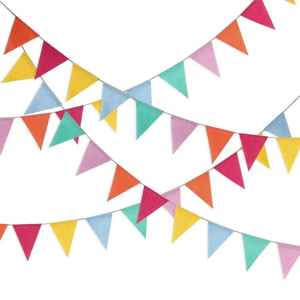 Bunting Banner 6-color Imitation Linen Pennant Flags Party European Wedding Decoration
Bunting Banner 6-color Imitation Linen Pennant Flags Party European Wedding Decoration
