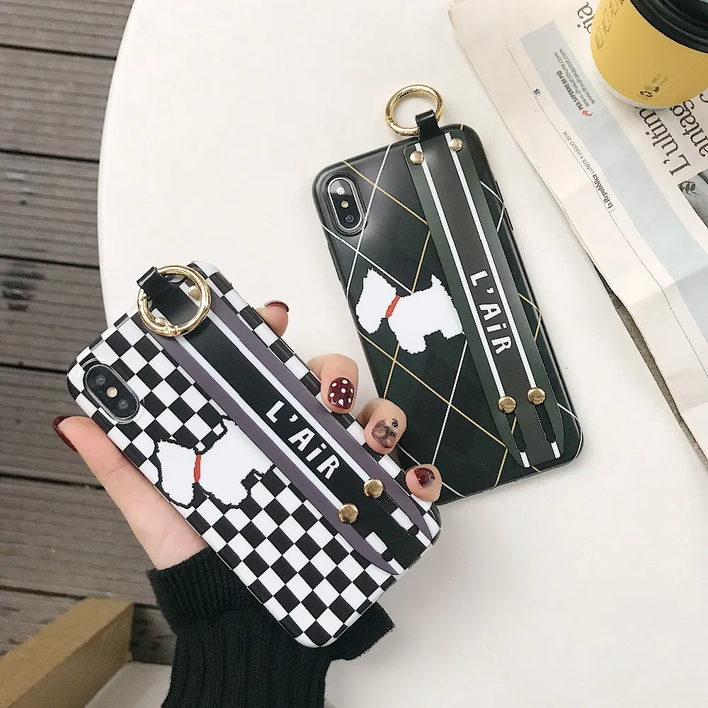 Grid Schnauzer Cute Phone Case Funny Wrist Strap Holder Soft TPU Case Cover for iPhone 6 6s 7 8 Plus X XS XR XSMax Handheld
Grid Schnauzer Cute Phone Case Funny Wrist Strap Holder Soft TPU Case Cover for iPhone 6 6s 7 8 Plus X XS XR XSMax Handheld