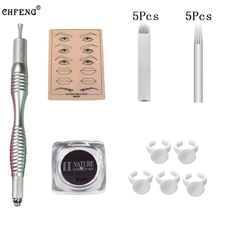 Tattoo Manual Pen Kit Eyebrow Lip Permanent Makeup Microblading Tattoo Ink Cup Pigment Practice Skin Makeup Needle Tattoo Supply
Tattoo Manual Pen Kit Eyebrow Lip Permanent Makeup Microblading Tattoo Ink Cup Pigment Practice Skin Makeup Needle Tattoo Supply