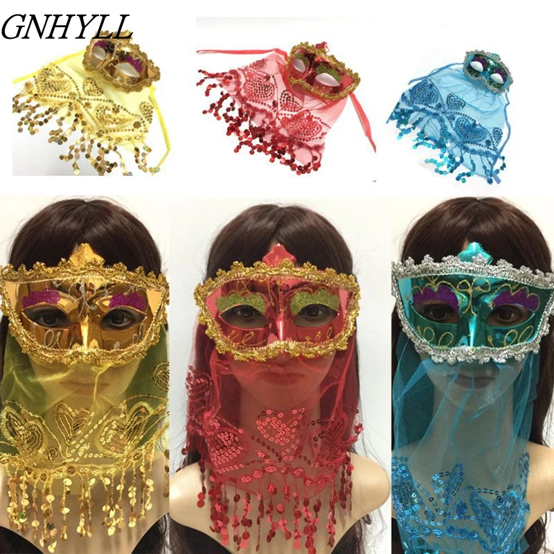 GNHYLL sexy Adults Halloween masquerade Venice belly dance Annual party Indian Wind Dance Veil mask
GNHYLL sexy Adults Halloween masquerade Venice belly dance Annual party Indian Wind Dance Veil mask
