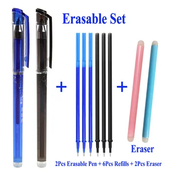 DELVTCH 10Pcs/Lot 0.5mm Erasable Gel Pen Blue/Black Ink Erasable Refill and Pen Set For School Office Writing Student Stationery
DELVTCH 10Pcs/Lot 0.5mm Erasable Gel Pen Blue/Black Ink Erasable Refill and Pen Set For School Office Writing Student Stationery