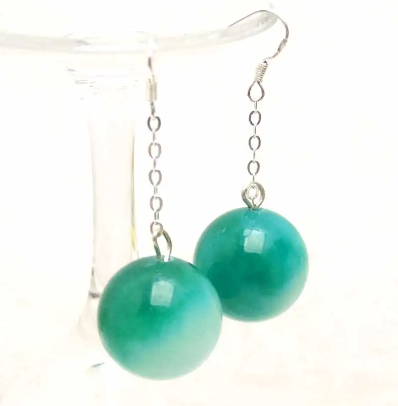 Qingmos Light Green Jades Earrings for Women With Round Natural 20mm Light Green Jades Dangle Silver S925 Hook Earring Jewelry
Qingmos Light Green Jades Earrings for Women With Round Natural 20mm Light Green Jades Dangle Silver S925 Hook Earring Jewelry