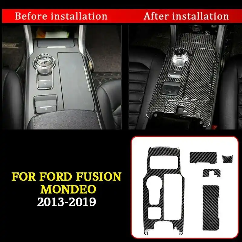 New Carbon Fiber Style Indoor Gear Shift Frame Trim For Ford