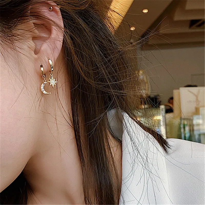 2019 Delicate Earrings Korean Style Fashion Personality Star Moon Earrings Beautiful Delicate Female Earrings
2019 Delicate Earrings Korean Style Fashion Personality Star Moon Earrings Beautiful Delicate Female Earrings