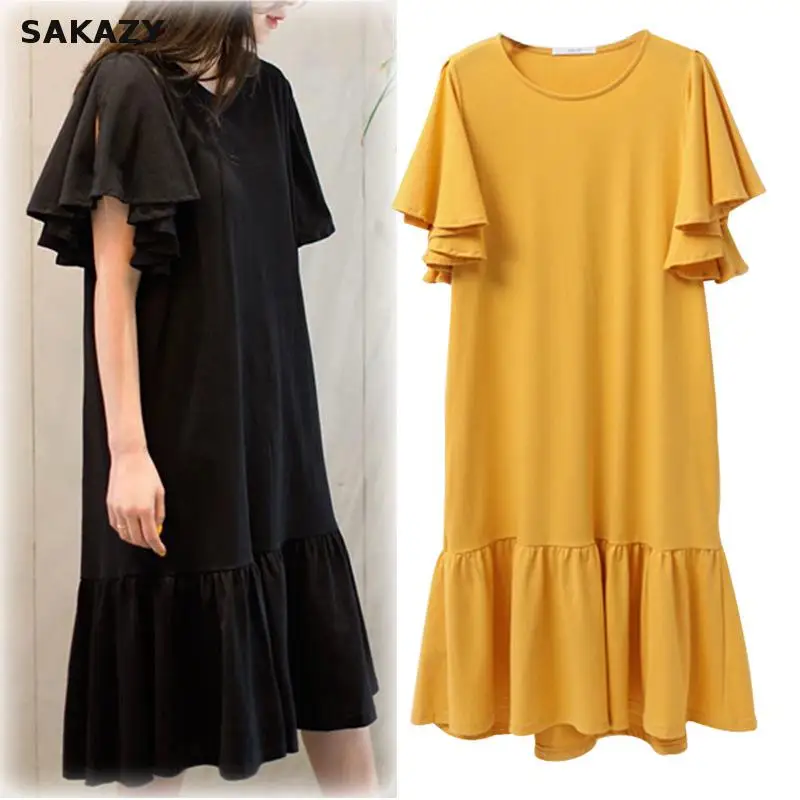 New Summer Dresses Women With Large Size And Round Neck For Women In Europe Lotus Sleeve Lotus Sleeve Loose Boho Dress Vestido
New Summer Dresses Women With Large Size And Round Neck For Women In Europe Lotus Sleeve Lotus Sleeve Loose Boho Dress Vestido