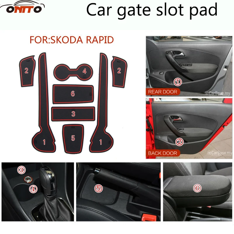 8pcs/set Car Gate slot pad Interior Door Pad/Cup Non-slip mats red/blue/white mats for skoda RAPID 2014-2016
8pcs/set Car Gate slot pad Interior Door Pad/Cup Non-slip mats red/blue/white mats for skoda RAPID 2014-2016