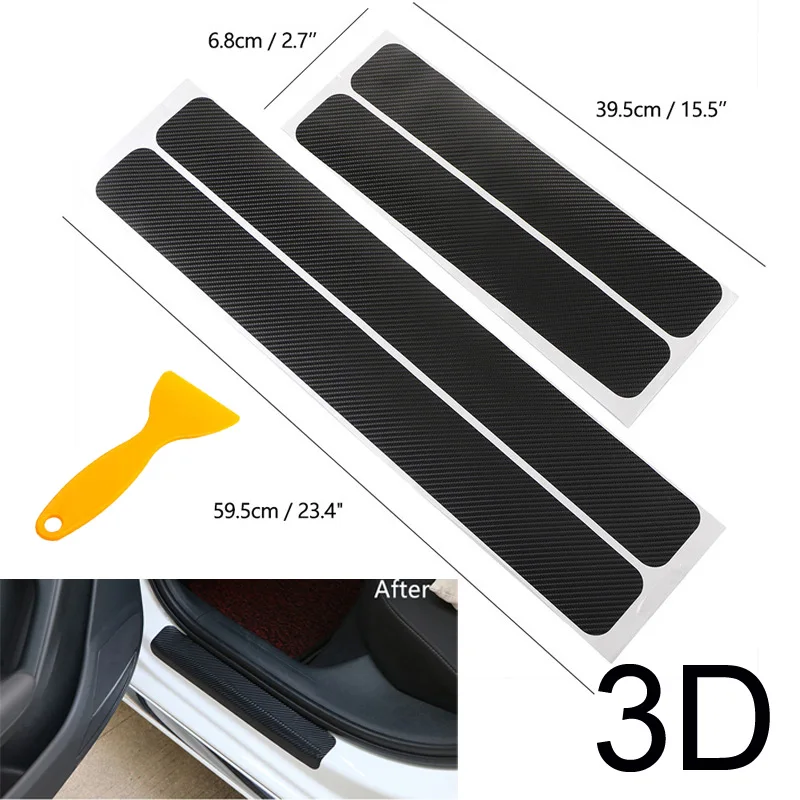 4Pcs Car Door Sill Protector Door Sill Scuff Plate Carbon Fiber Stickers Cover Door Anti Scratch for Cars SUV Truck Pickup
4Pcs Car Door Sill Protector Door Sill Scuff Plate Carbon Fiber Stickers Cover Door Anti Scratch for Cars SUV Truck Pickup