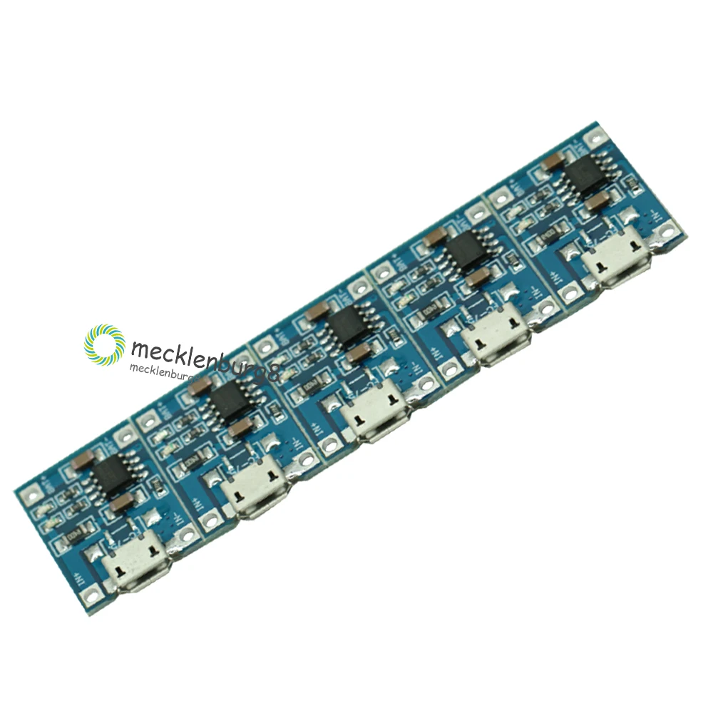 5Pcs TP4056 Micro USB 5V 1A 18650 Lithium Battery Charger Board With Led Indicator Automatic Protection 4.5~5.5V
5Pcs TP4056 Micro USB 5V 1A 18650 Lithium Battery Charger Board With Led Indicator Automatic Protection 4.5~5.5V