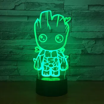 USB Acrylic 3d Led Night Light Avengers Super Hero Tree Man Groot Figure 3d Illusion Color Changing Table Lamp for Bedroom Gifts
USB Acrylic 3d Led Night Light Avengers Super Hero Tree Man Groot Figure 3d Illusion Color Changing Table Lamp for Bedroom Gifts