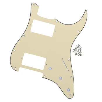 Standard Electric Guitar Pickguard Scratch Plate HH 3Ply for FD ST Style Guitar Parts & Accessories ,Cream
Standard Electric Guitar Pickguard Scratch Plate HH 3Ply for FD ST Style Guitar Parts & Accessories ,Cream