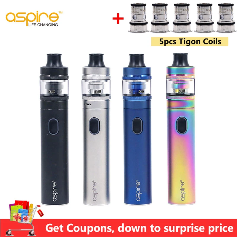 Original Aspire Tigon Kit With 3.5ml Tigon Tank 2600mAh Built-in Battery Vape Electronic Cigarette MTL Type Vaping
Original Aspire Tigon Kit With 3.5ml Tigon Tank 2600mAh Built-in Battery Vape Electronic Cigarette MTL Type Vaping