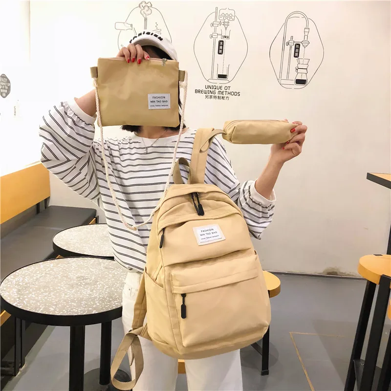 Fashion Backpack Women Backpack 3 PCS set Students shoulder Bags bagpack Candy Colour Junior High school bags for teenage girls
Fashion Backpack Women Backpack 3 PCS set Students shoulder Bags bagpack Candy Colour Junior High school bags for teenage girls