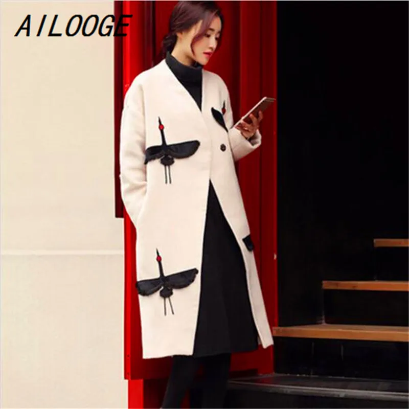 AILOOGE European Station 2017 New Women In Autumn And Winter Long Woolen Jacket Korean Version Large Size Woolen Coat
AILOOGE European Station 2017 New Women In Autumn And Winter Long Woolen Jacket Korean Version Large Size Woolen Coat