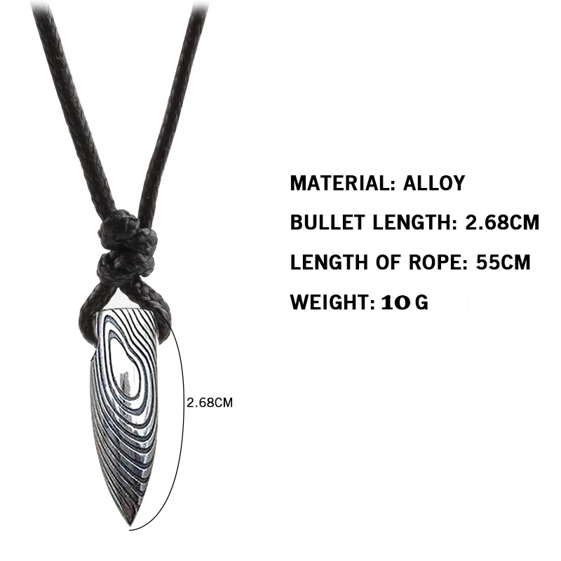 3 Style Vintage Bullet Necklace Pendant Wu Jing Wolf 2 Men For Women Silver Chain Necklaces Amp Pendant Trendy Simple Jewelry Gift