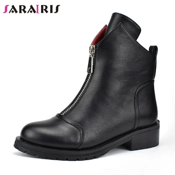 SARAIRIS Brand New woman Boots Wide Med Heels Solid Zip Shoes Woman Casual women's Autumn Winter Ankle Boots Big Size 34-42
SARAIRIS Brand New woman Boots Wide Med Heels Solid Zip Shoes Woman Casual women's Autumn Winter Ankle Boots Big Size 34-42