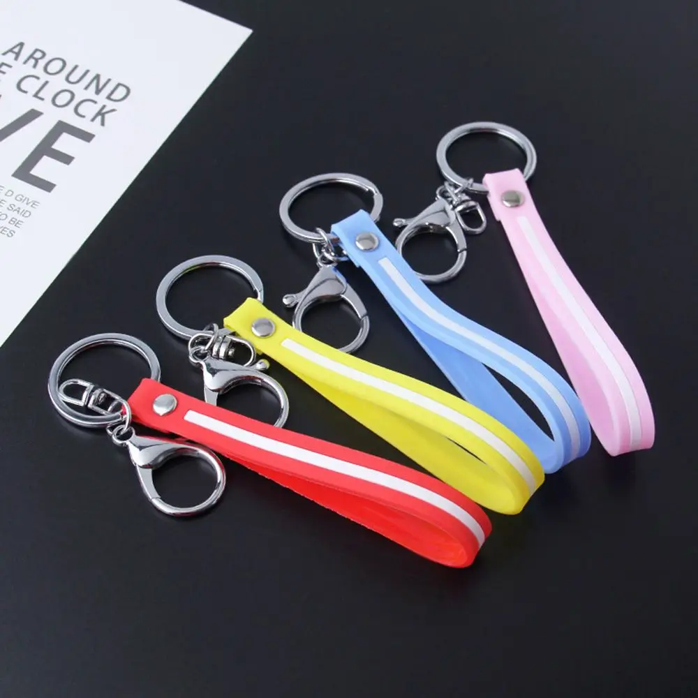 Candy Color Striped Leather Rope Keychain Small Fresh PVC Soft Rubber Hand Rope Lovers Car Key Lobster Buckle DIY Accessories
Candy Color Striped Leather Rope Keychain Small Fresh PVC Soft Rubber Hand Rope Lovers Car Key Lobster Buckle DIY Accessories