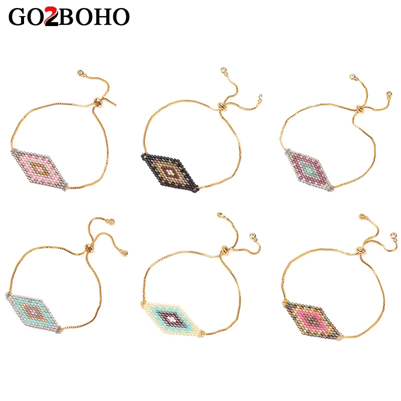 Go2boho Gold Color Snake Chain Slide Bracelets Colorful Crystal Seed Handweave Bracelet Women Boho Jewelry Reiki Friendship Gift
Go2boho Gold Color Snake Chain Slide Bracelets Colorful Crystal Seed Handweave Bracelet Women Boho Jewelry Reiki Friendship Gift