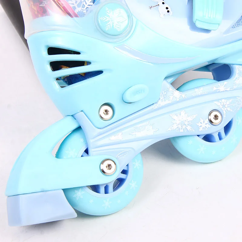 Inline Kid's Roller Skates Size Adjustable Inline Skates Shoe For Children Patines Fashion Frozen Girls Skating Best toy gift (7)