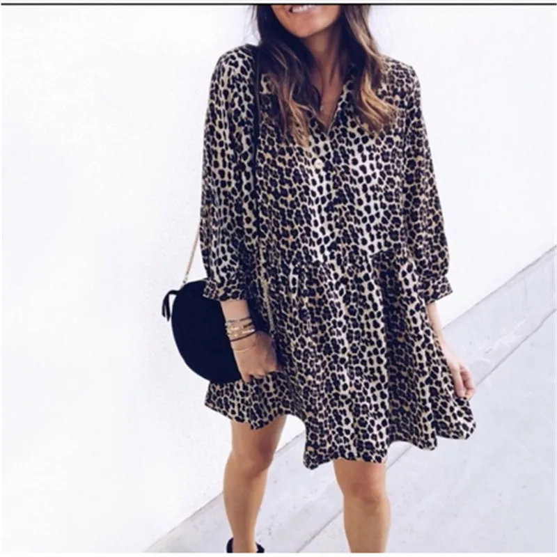 Women Long Sleeve Leopard Print Deep V-Neck Long Sleeve Mini Party Maxi Dress Club Wear Sexy
Women Long Sleeve Leopard Print Deep V-Neck Long Sleeve Mini Party Maxi Dress Club Wear Sexy
