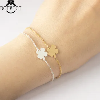 10Pcs Lucky Charm Bracelet Four Leaf Clover Chains Bracelet Women Girls Gift Stainless Steel Flower Locket Pulseras Mujer Femme
10Pcs Lucky Charm Bracelet Four Leaf Clover Chains Bracelet Women Girls Gift Stainless Steel Flower Locket Pulseras Mujer Femme