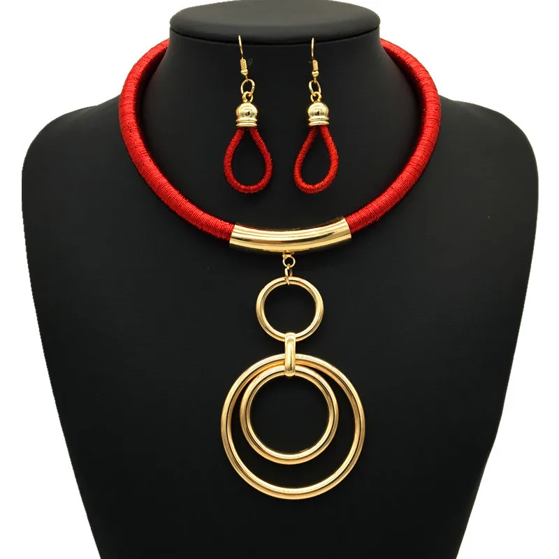 Find Me Exaggerated Woven Necklace Geometric Alloy Circle Pendant Necklaces Suit Women New Fashion Jewelry Accessories Wholesale
Find Me Exaggerated Woven Necklace Geometric Alloy Circle Pendant Necklaces Suit Women New Fashion Jewelry Accessories Wholesale
