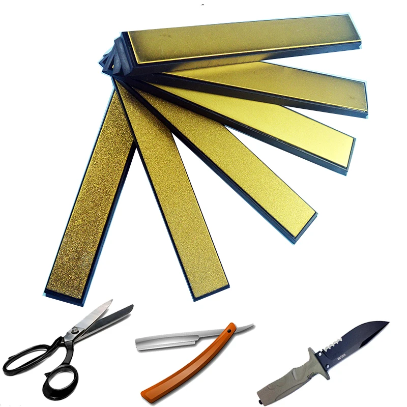 Professional Titanium diamond whetstone for Ruixin Apex sharpener replacement stone- 6 pieces set 80,120,240,500,800,1000
Professional Titanium diamond whetstone for Ruixin Apex sharpener replacement stone- 6 pieces set 80,120,240,500,800,1000