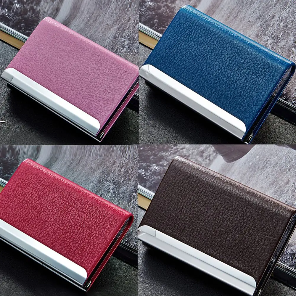 Metal Men Card Holder RFID Aluminium Alloy Credit Card Holder PU Leather Wallet Antitheft Men Wallets Automatic Up Card Case
Metal Men Card Holder RFID Aluminium Alloy Credit Card Holder PU Leather Wallet Antitheft Men Wallets Automatic Up Card Case