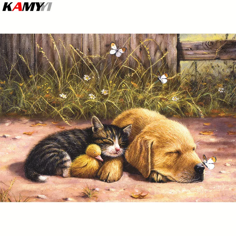 Full square / round diamond 5D DIY diamond painting Sleeping dog cat embroidery 3D cross stitch mosaic home decoration gift YY
Full square / round diamond 5D DIY diamond painting Sleeping dog cat embroidery 3D cross stitch mosaic home decoration gift YY