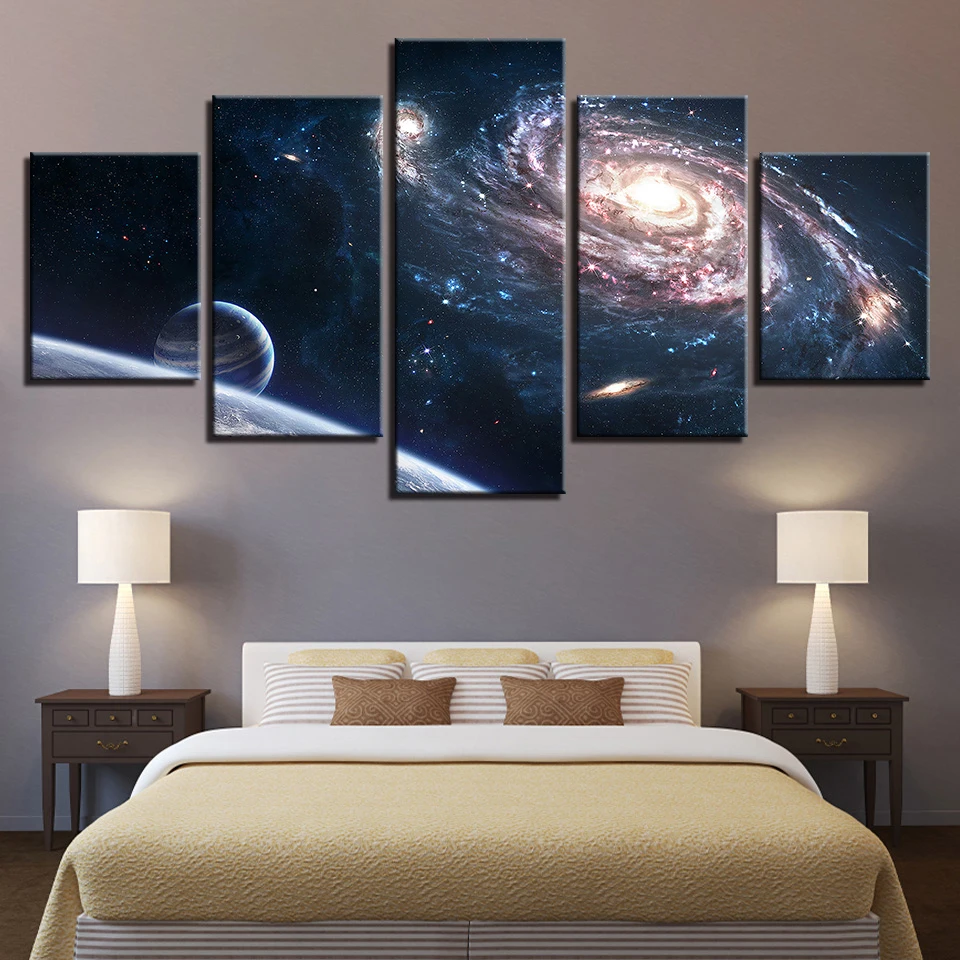 Canvas Paintings Home Decor For Living Room HD Prints Poster 5 Pieces Outer Space Planet Starry Sky Pictures Wall Art Framework
Canvas Paintings Home Decor For Living Room HD Prints Poster 5 Pieces Outer Space Planet Starry Sky Pictures Wall Art Framework