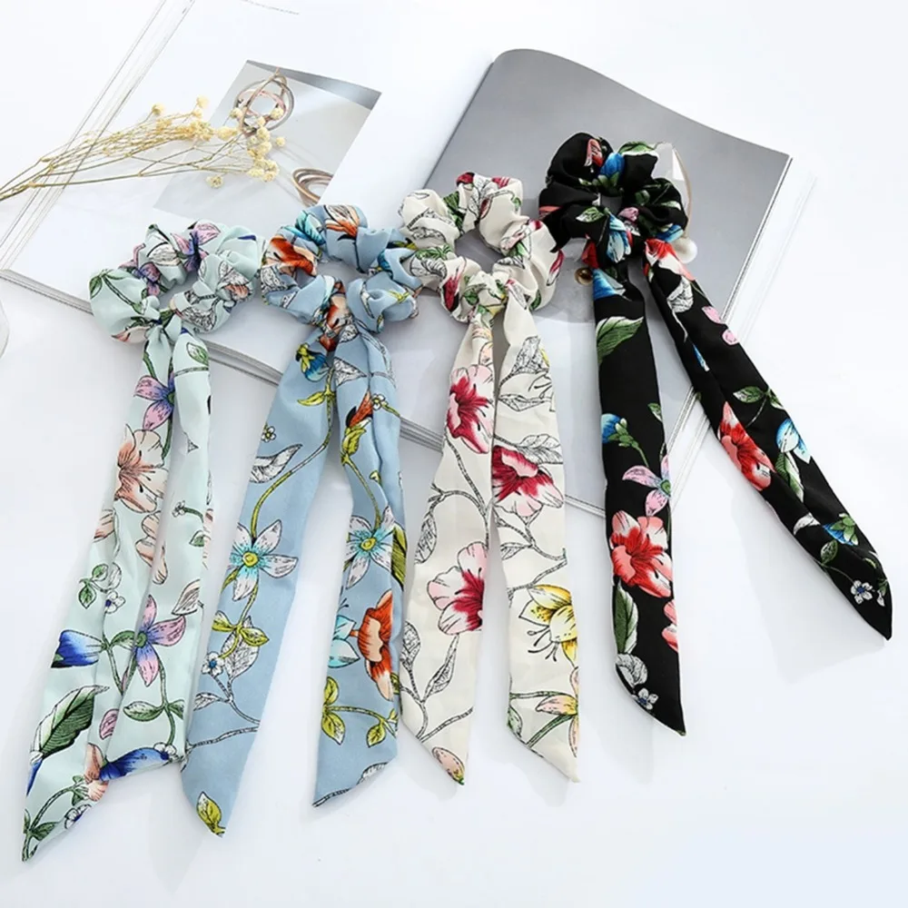 Women Girls Floral Print Long Hair Rope Scrunchies Ponytail Holder Wristband Elastic Bands Hair Accessories
Women Girls Floral Print Long Hair Rope Scrunchies Ponytail Holder Wristband Elastic Bands Hair Accessories