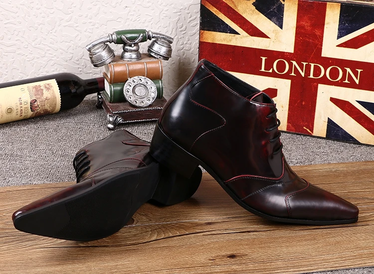 Pointed Toe Lace Up Ankle Boots Men Botas Hombre Genuine Leather Men Boots Motorcycle Winter Boots For Men High Top Men Shoes
Pointed Toe Lace Up Ankle Boots Men Botas Hombre Genuine Leather Men Boots Motorcycle Winter Boots For Men High Top Men Shoes