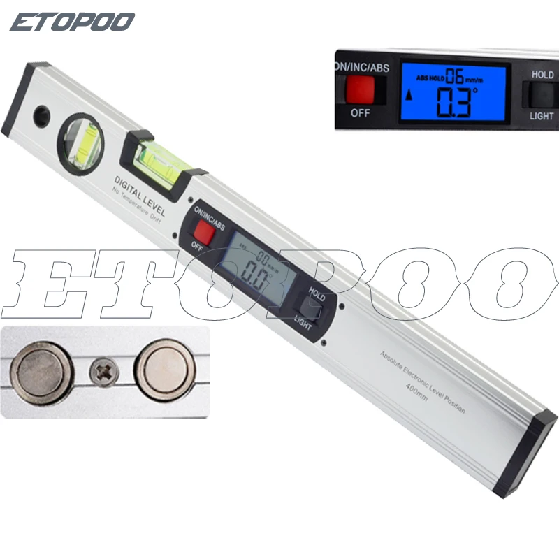400mm Digital Angle Finder Spirit Level Digital Level 360 Degree Angle Finder Spirit Level Upright with Magnets Inclinometer
400mm Digital Angle Finder Spirit Level Digital Level 360 Degree Angle Finder Spirit Level Upright with Magnets Inclinometer