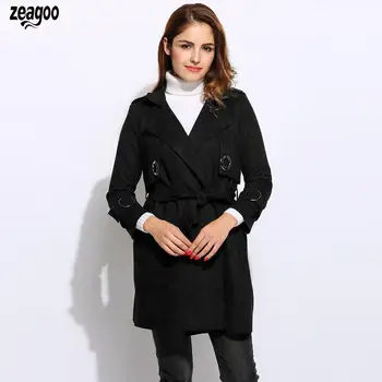 New Fashion Women Turn-down Collar Long Sleeve Waist Belt Solid Mid-Long Suede Windbreaker Casual Coat Waist Belt
New Fashion Women Turn-down Collar Long Sleeve Waist Belt Solid Mid-Long Suede Windbreaker Casual Coat Waist Belt