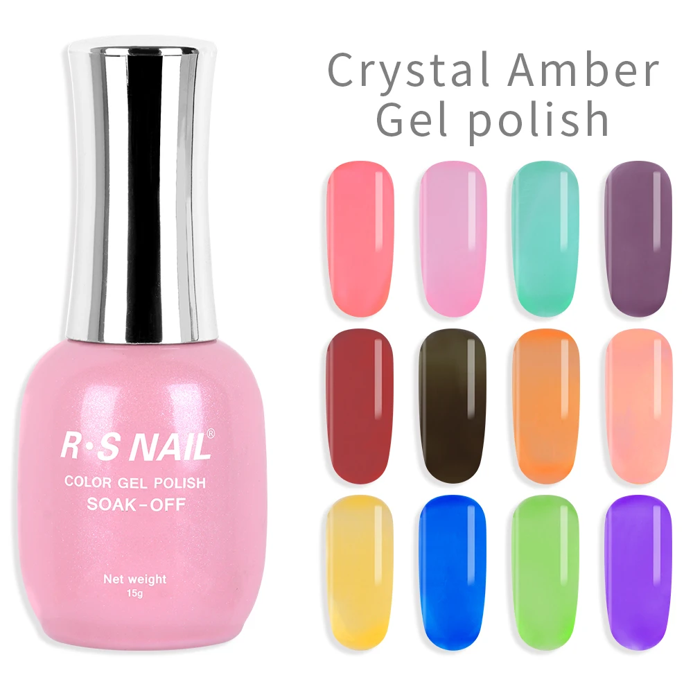 RS NAIL Gel Polish Crystal Amber UV Gel Nail Varnish Jelly Gellak Esmaltes Permanentes Professional Nail Art 15ml
RS NAIL Gel Polish Crystal Amber UV Gel Nail Varnish Jelly Gellak Esmaltes Permanentes Professional Nail Art 15ml