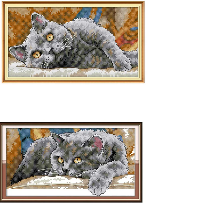 Lazy Cat DIY Handmade Needlework Counted 14CT Printed Cross Stitch Embroidery Kit Set Home Decoration
Lazy Cat DIY Handmade Needlework Counted 14CT Printed Cross Stitch Embroidery Kit Set Home Decoration