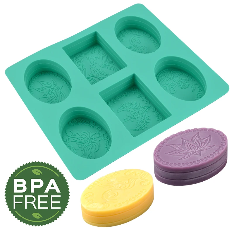 SILIKOLOVE 6 Cavity Rectangle Oval Silicone Soap Mold Handmade Soap Making Craft for Home Bathroom Soap Forms
SILIKOLOVE 6 Cavity Rectangle Oval Silicone Soap Mold Handmade Soap Making Craft for Home Bathroom Soap Forms