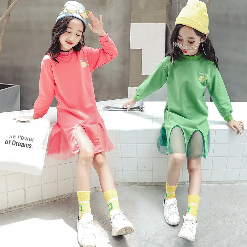 Kids Dress for Girls T-shirts Long Cotton Girls Dresses with Mesh Skirted Spring Autumn Children Tees 5 7 9 10 12 Years Vestidos
Kids Dress for Girls T-shirts Long Cotton Girls Dresses with Mesh Skirted Spring Autumn Children Tees 5 7 9 10 12 Years Vestidos
