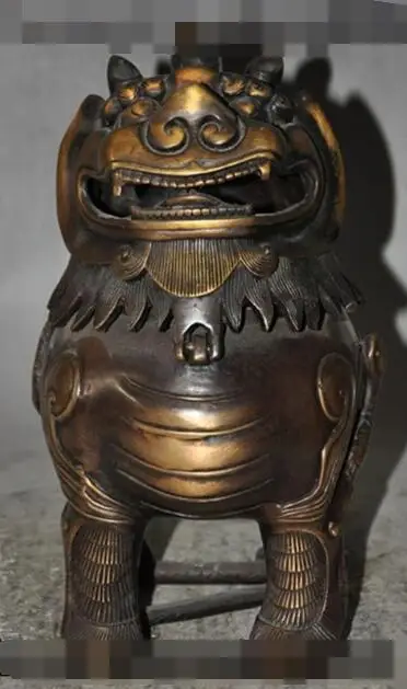 S01652 8" chinese fengshui bronze snake foo dog lion beast statue incense burner Censer B0403
S01652 8" chinese fengshui bronze snake foo dog lion beast statue incense burner Censer B0403