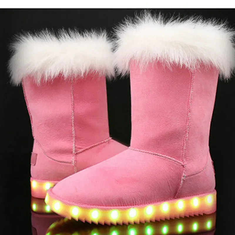 New girls children Kids winter Snow boots Shoes with USB charging LED lights shoe Non-slip warm thicken cotton shoes
New girls children Kids winter Snow boots Shoes with USB charging LED lights shoe Non-slip warm thicken cotton shoes