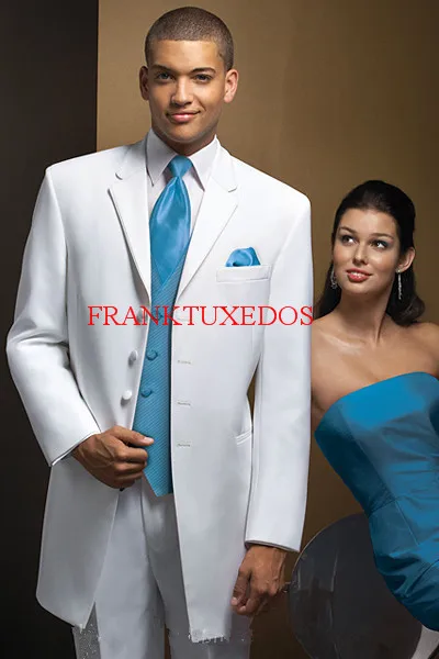 Fashion style Peak Lapel Groom White Tuxedos Groomsmen Men Wedding Suits Best man Suits Prom Clothing (Jacket+Pants+Vest+Tie)
Fashion style Peak Lapel Groom White Tuxedos Groomsmen Men Wedding Suits Best man Suits Prom Clothing (Jacket+Pants+Vest+Tie)