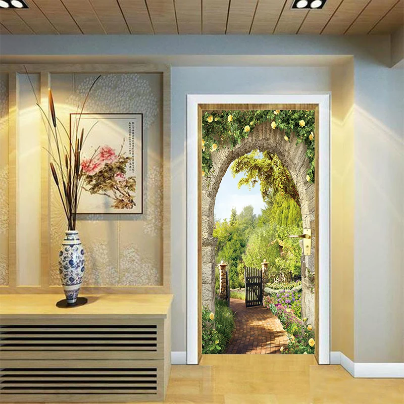 3D Doors Italian Arch Flowers Landscape Corridor Door Background Decorative Pvc Wall Sticker Home Bedroom Living Room Decor
3D Doors Italian Arch Flowers Landscape Corridor Door Background Decorative Pvc Wall Sticker Home Bedroom Living Room Decor